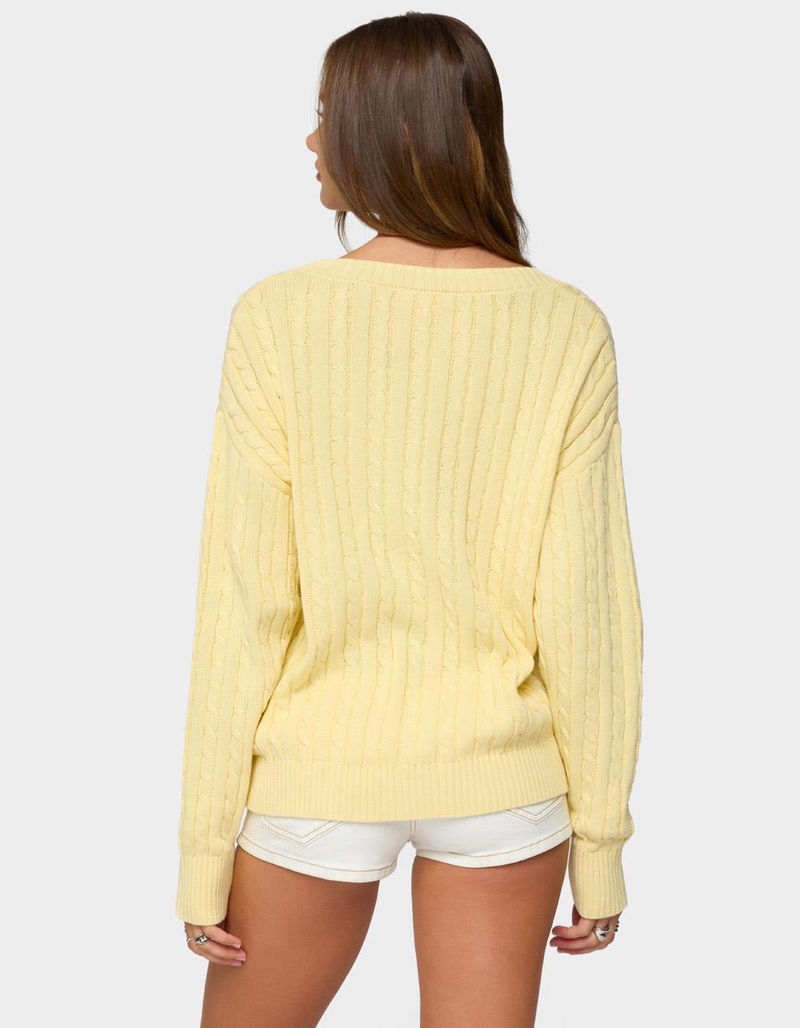 EDIKTED Francine Oversized V-Neck Cardigan image number 2