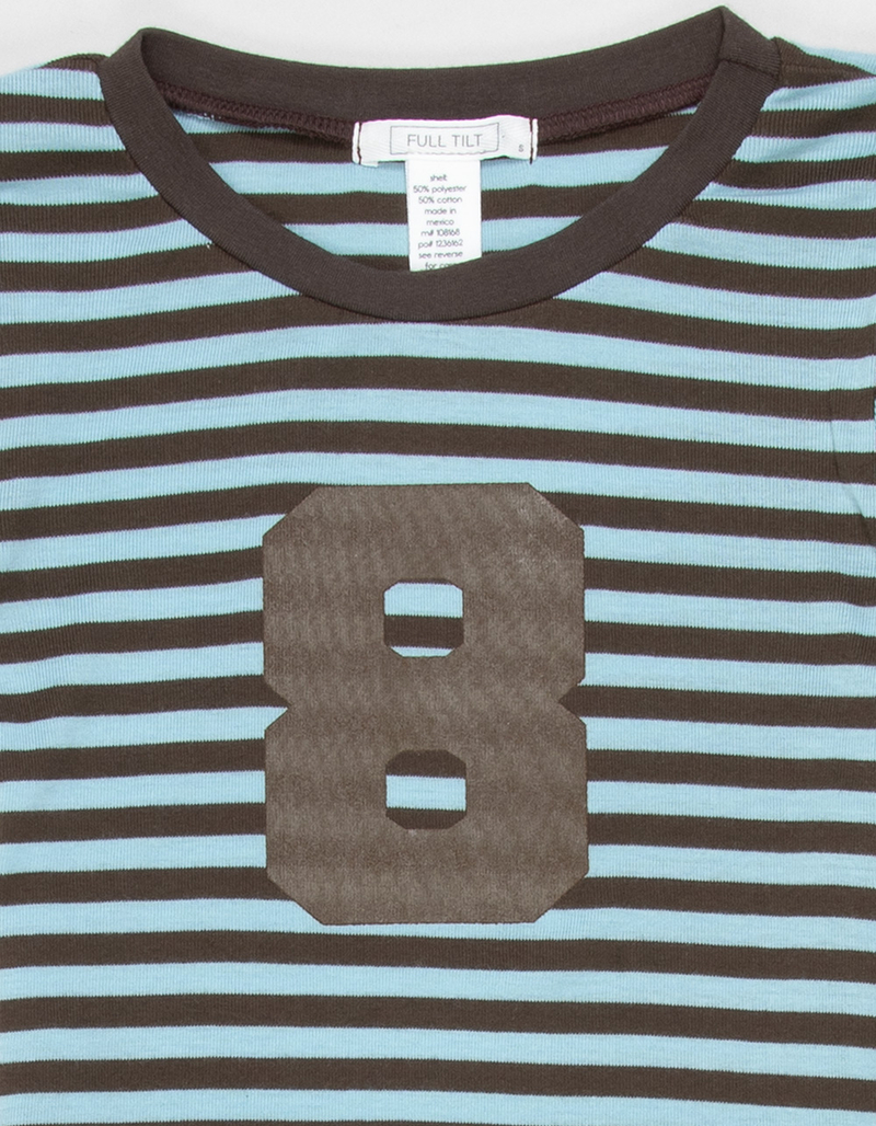 FULL TILT 8 Stripe Girls Ringer Tee image number 2