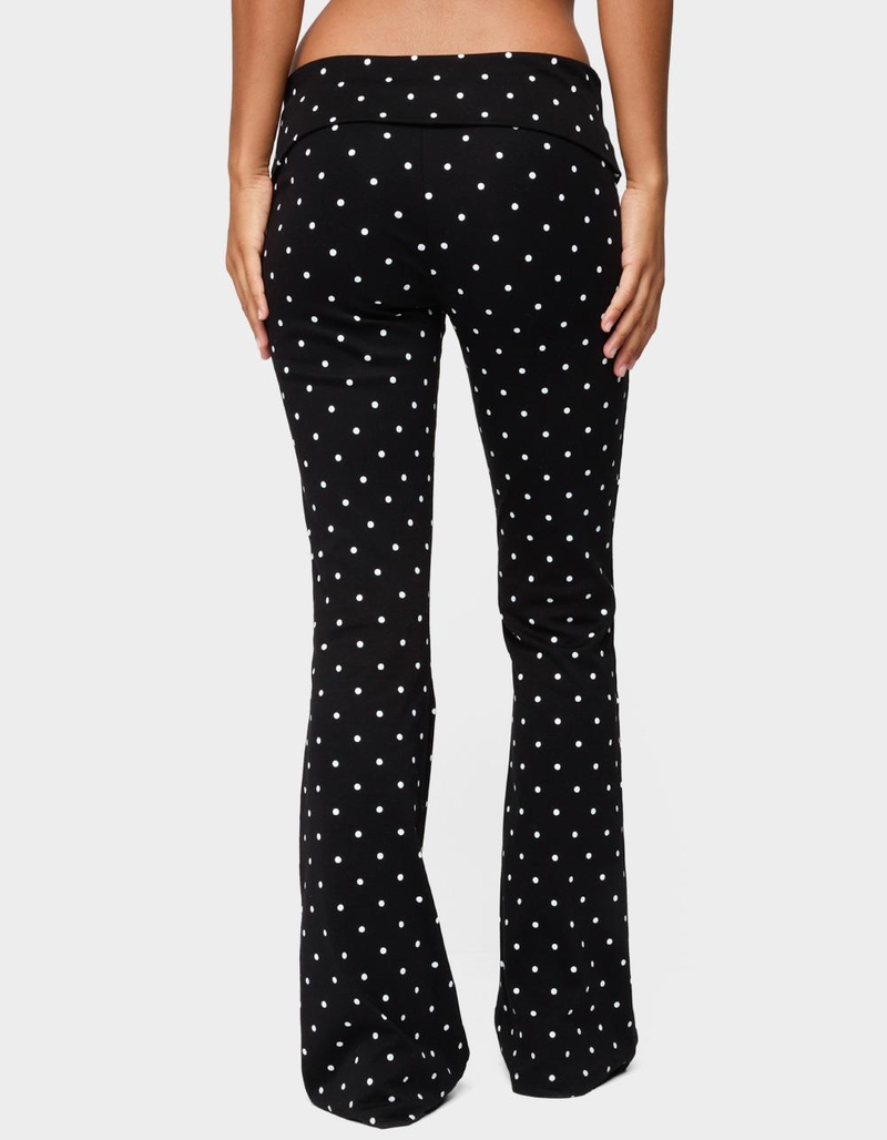 EDIKTED Daliya Polka Dot Fold Over Pants image number 2