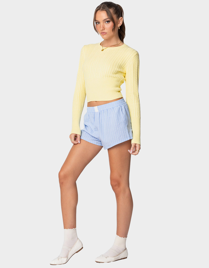 EDIKTED Mallory Cable Knit Sweater image number 3