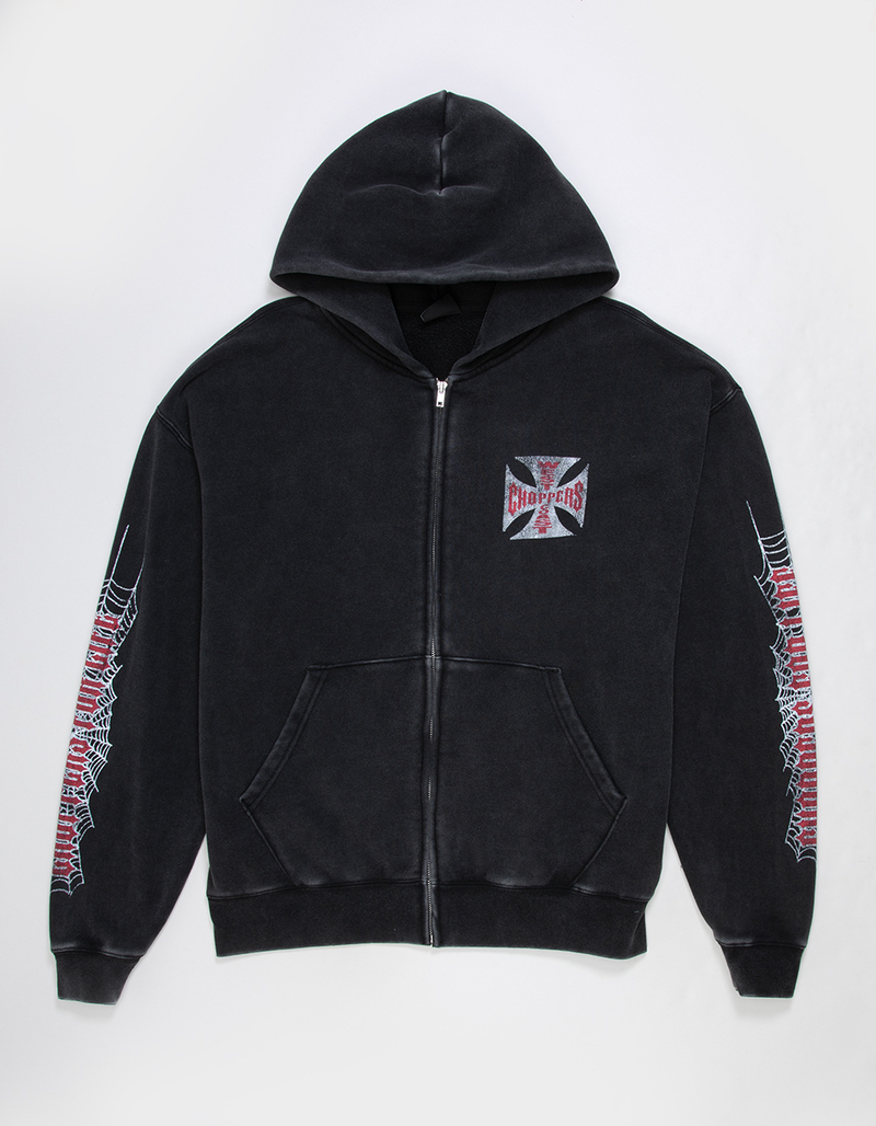 WEST COAST CHOPPERS Crawler Mens Zip-Up Hoodie image number 3