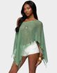 EDIKTED Sequin Fringe Knit Poncho image number 2