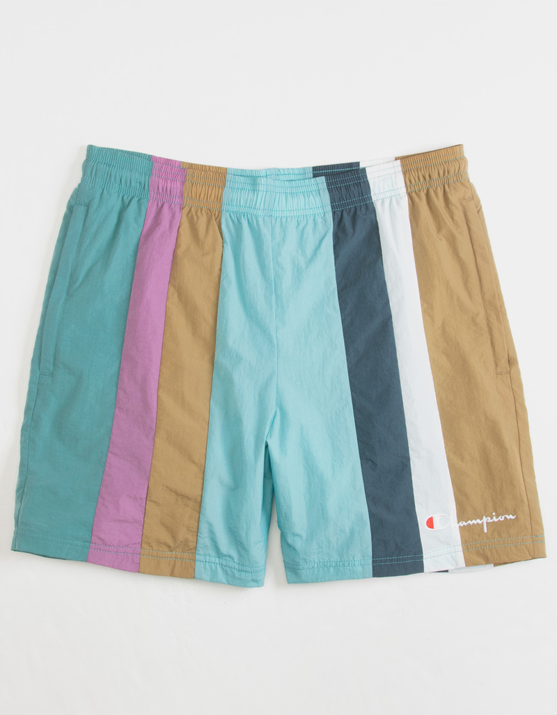 CHAMPION Nylon Stripe Mens Volley Shorts AQUA Tillys