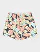 RSQ Mens Pastel Tropical Leaves 5" Swim Shorts image number 2