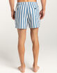 RSQ Mens Bold Stripe 5" Swim Shorts image number 2