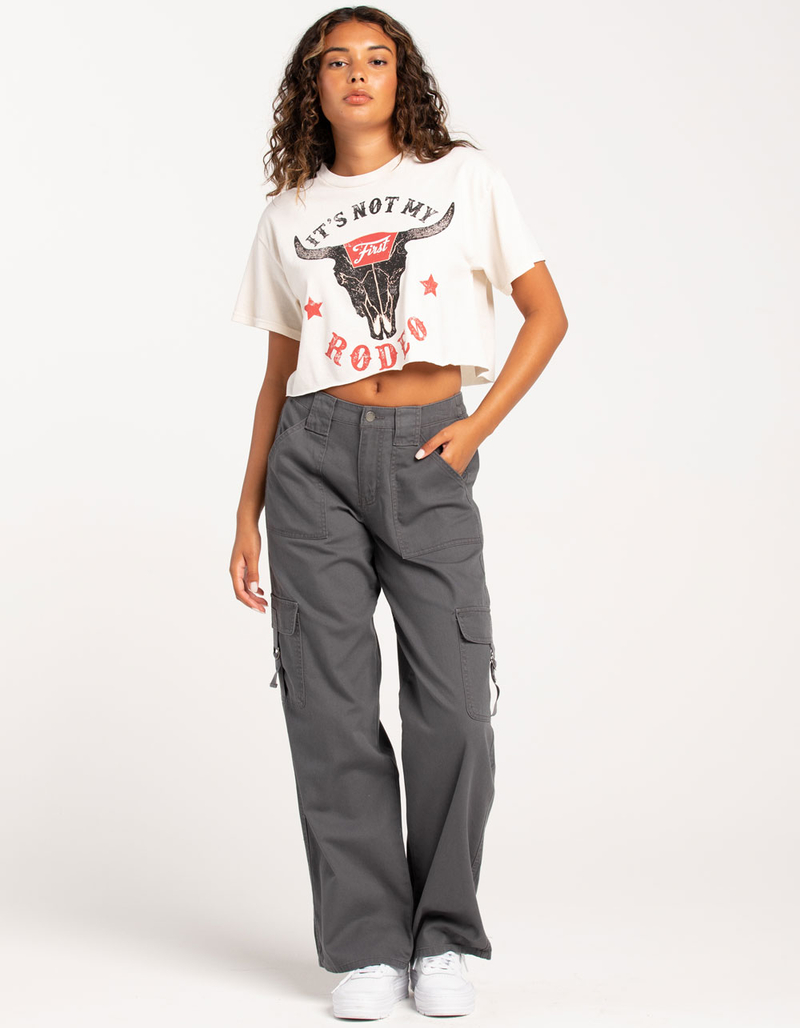FULL TILT Its Not My First Rodeo Womens Crop Tee image number 3