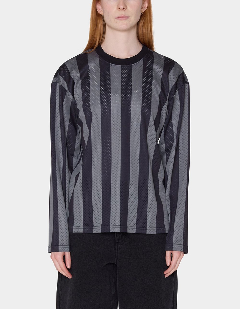 OBEY Bound Mesh Stripe Womens Long Sleeve Tee image number 0