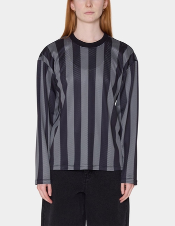 OBEY Bound Mesh Stripe Womens Long Sleeve Tee Primary Image