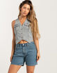 RSQ Womens High Rise Midi Shorts image number 2