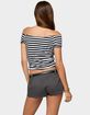 EDIKTED Amanda Striped Off Shoulder Top image number 3