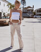 RSQ Womens Stripe Linen Carpenter Pants image number 5