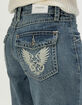 RSQ Womens Low Rise Heart Locket Baggy Jeans image number 5