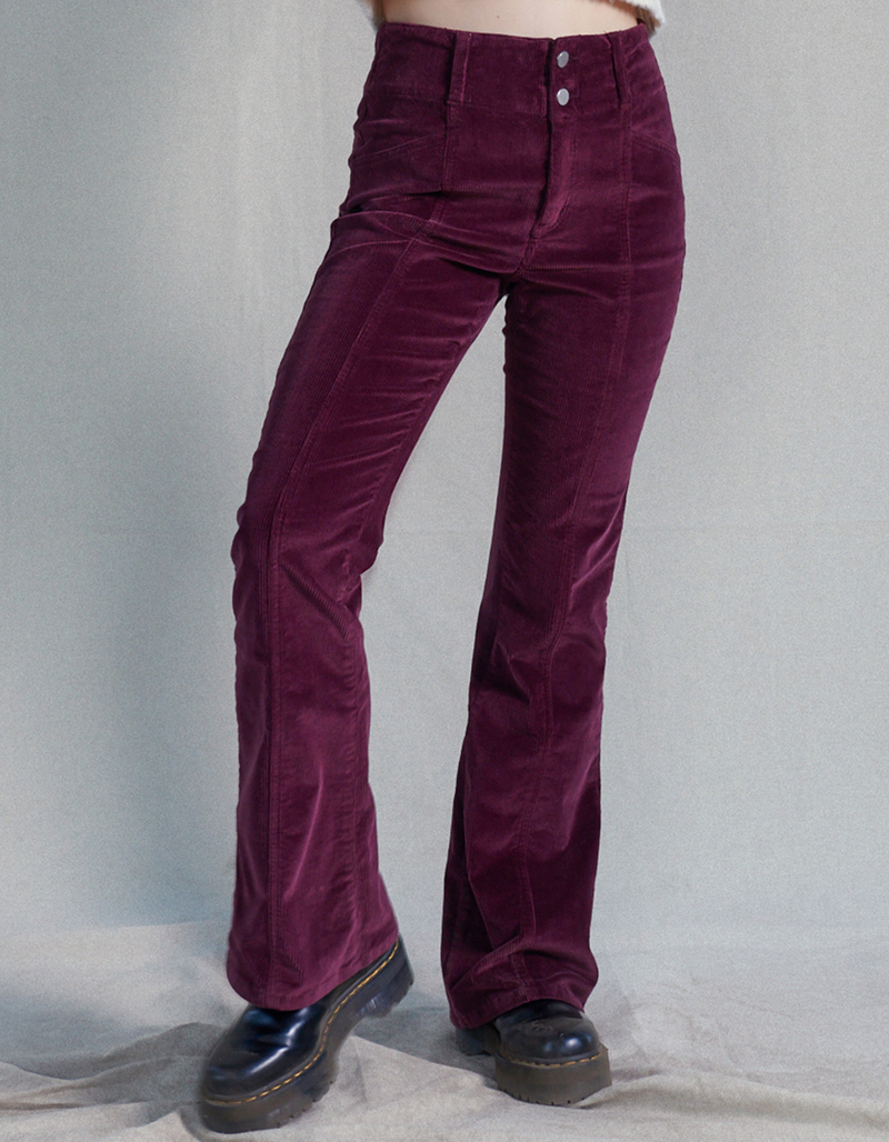 WEST OF MELROSE Womens Corduroy Flare Pants image number 2