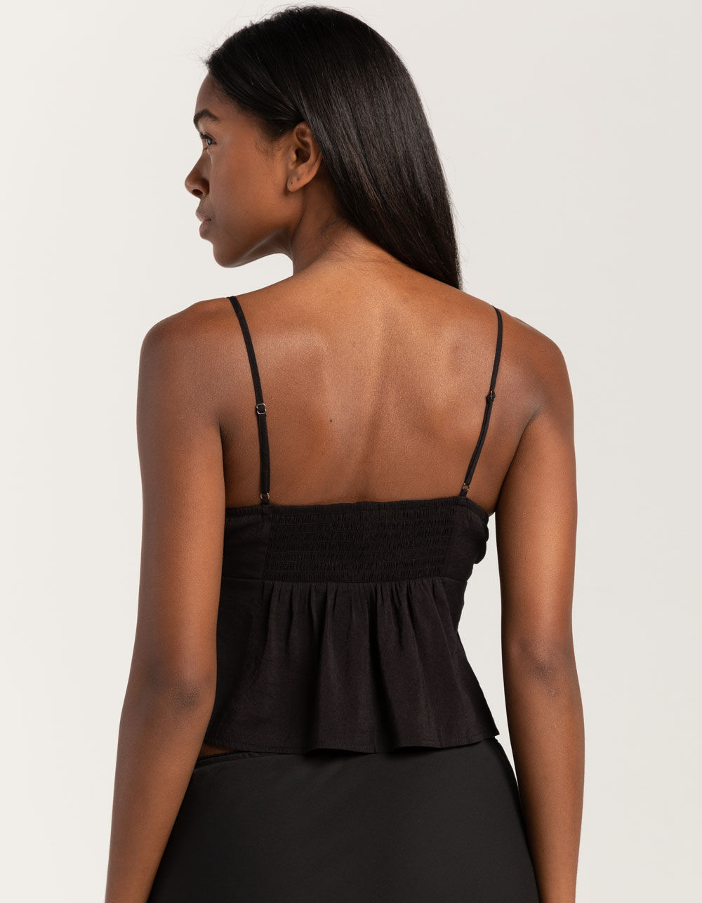 FULL TILT Ribbon Flyaway Womens Cami - BLACK/WHITE | Tillys