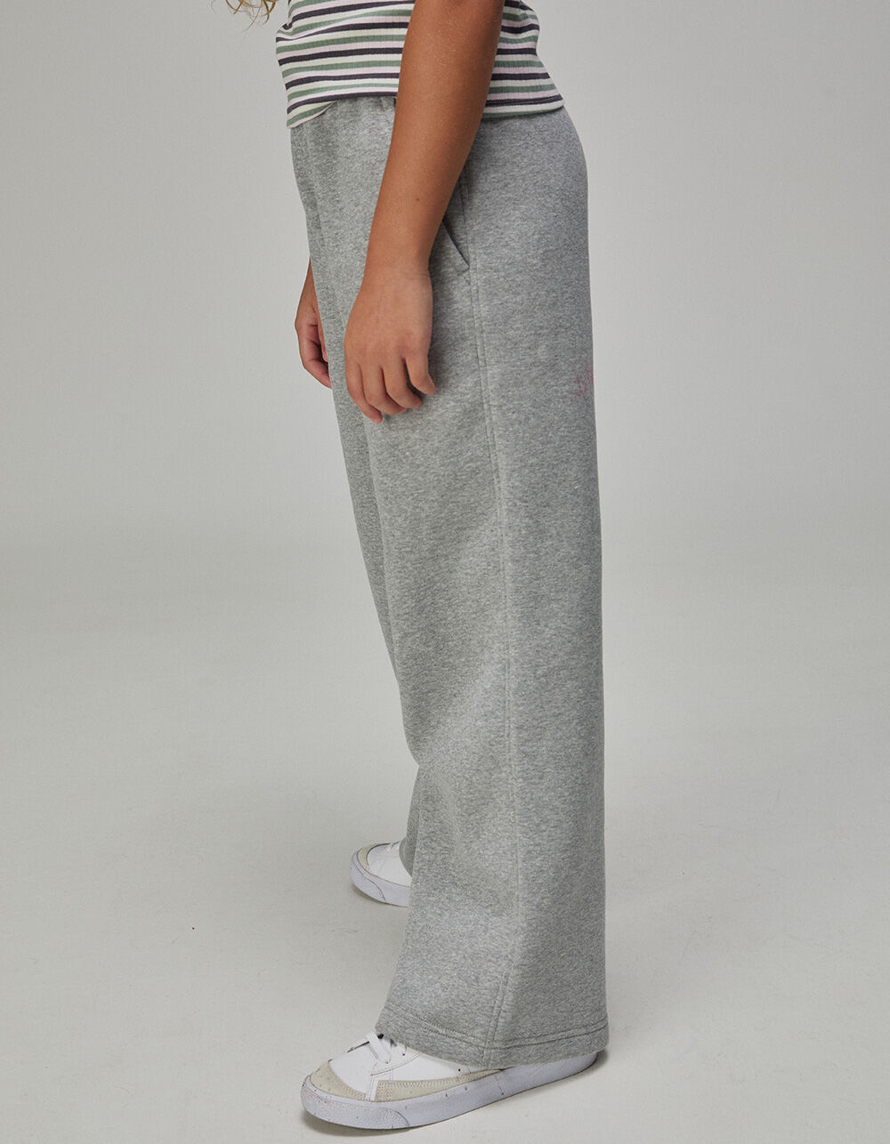 nike wide leg grey joggers
