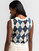 DICKIES Womens Argyle Sweater Vest image number 3