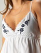MADDEN GIRL Puff Print Womens Babydoll Top image number 2