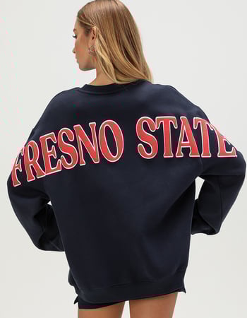 HYPE AND VICE Fresno State University Womens Crewneck Sweatshirt Primary Image