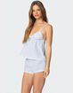 EDIKTED Danna Pinstripe Babydoll Tank Top image number 3