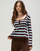 RSQ Womens Stripe Babydoll Sweater image number 1