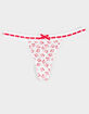 FULL TILT Ribbon Lace Trim Thong image number 1