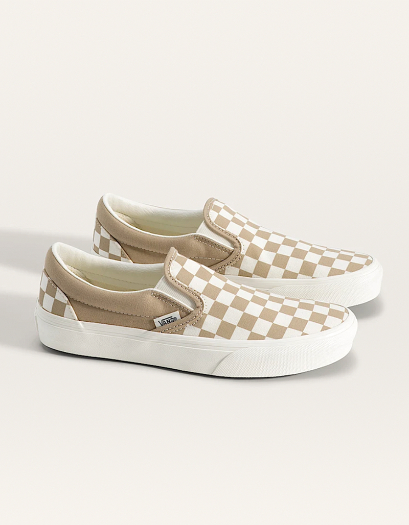 VANS Classic Slip-On Womens Checkerboard Shoes image number 1