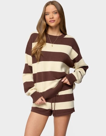 EDIKTED Riley Oversized Striped Sweater Primary Image