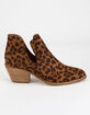 BEAST FASHION Chop Out Leopard Womens Booties image number 2