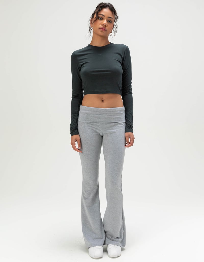 NIKE Sportswear Chill Knit Womens Long Sleeve Crop Tee image number 1