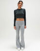 NIKE Sportswear Chill Knit Womens Long Sleeve Crop Tee image number 2