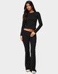 EDIKTED Daliya Polka Dot Fold Over Pants image number 4