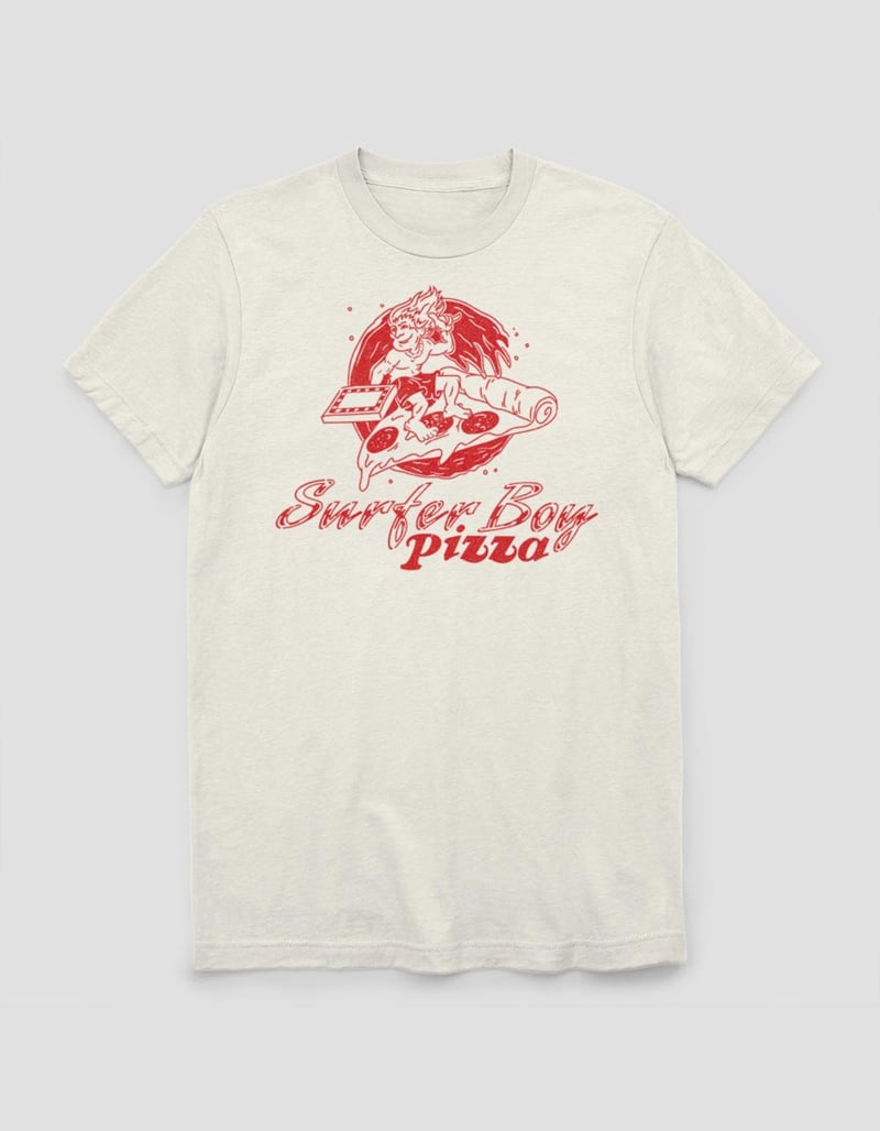 STRANGER THINGS Surfer Pizza Unisex Tee image number 0