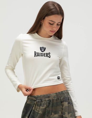 THE WILD COLLECTIVE Las Vegas Raiders Womens Long Sleeve Baby Tee Primary Image