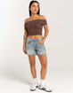 RSQ Womens Low Rise Baggy Carpenter Shorts image number 8
