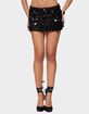 EDIKTED Alenna Sequin Denim Mini Skort image number 1