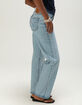 LEVI'S Premium Low Womens Straight Jeans - Blasted Stone Clean image number 3