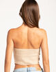 FULL TILT Gauze Crochet Trim Womens Tube Top image number 3