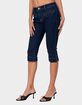EDIKTED Contrast Stitch Capri Jeans image number 4