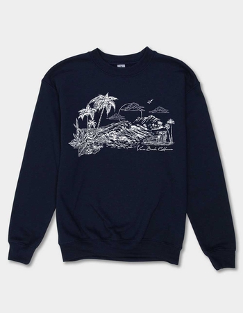 VENICE BEACH Sunset Distressed Unisex Kids Crewneck Sweatshirt Primary Image