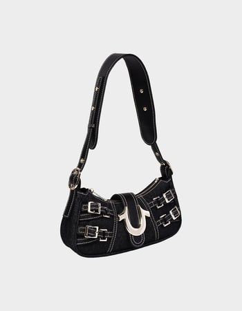 TRUE RELIGION Multi-Strap Denim Shoulder Bag Alternative Image