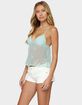 EDIKTED Sequin Sheer Mesh Babydoll Top image number 2