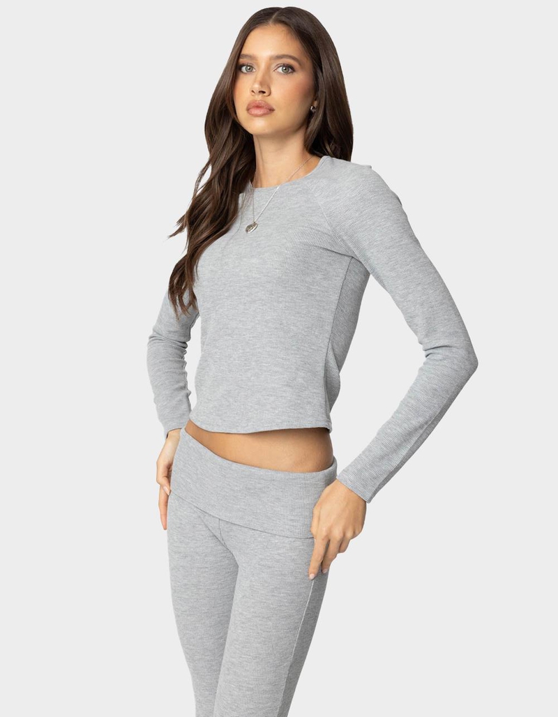 EDIKTED Sab Waffle Knit Top image number 2