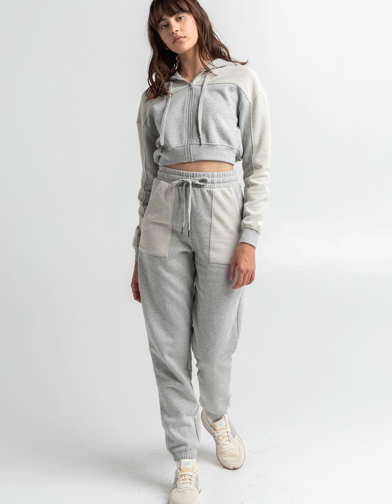 RSQ Womens Cropped Zip Up Hoodie image number 4