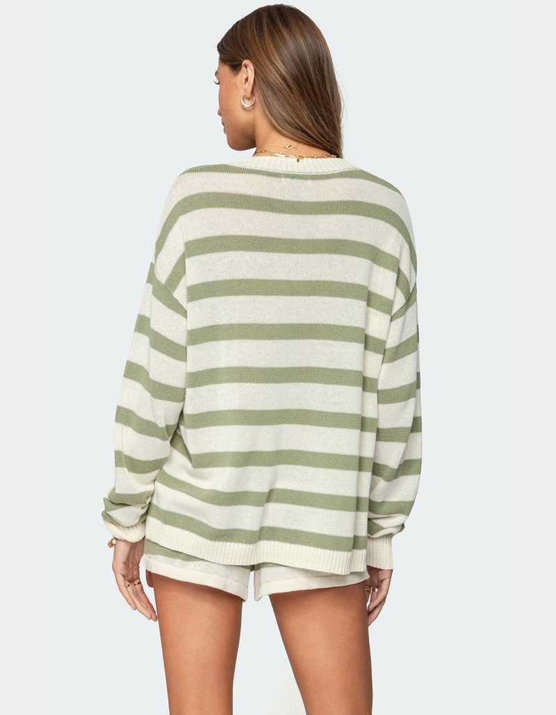 EDIKTED Amaris Oversized Striped Knit Sweater image number 2
