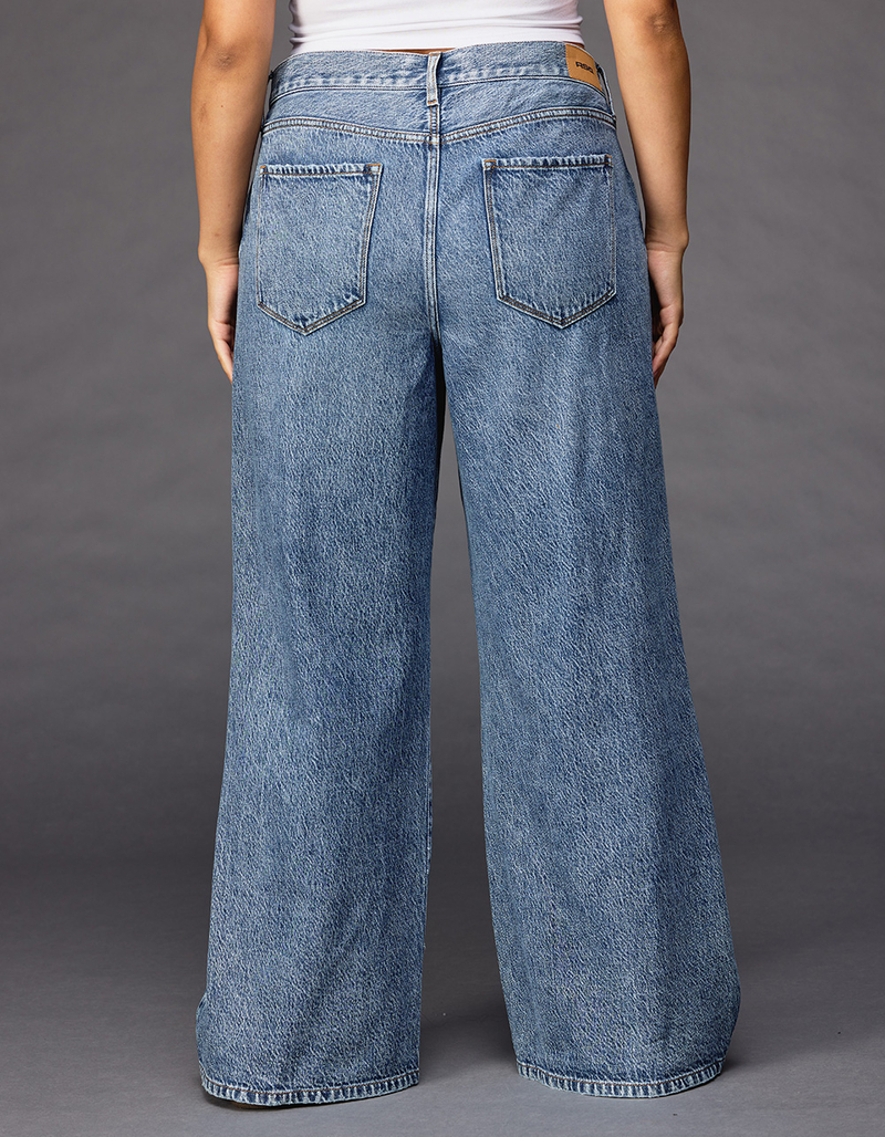 RSQ Womens Mid Rise Wide Leg Jeans image number 9