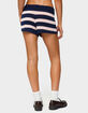 EDIKTED Amaris Striped Knit Shorts image number 3