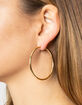 DO EVERYTHING IN LOVE 14K Gold Dipped Pin Catch Hoop Earrings image number 3