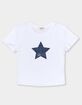 STAR Distressed Womens Baby Tee image number 2
