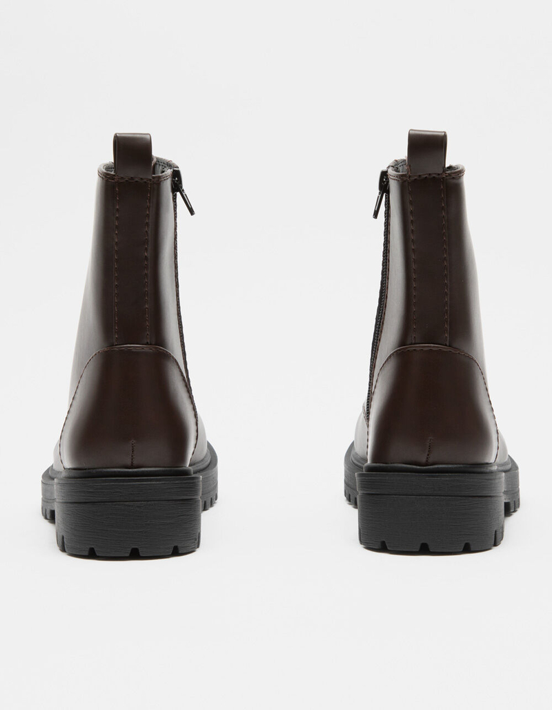 SODA Lug Sole Womens Side Zip Combat Boots image number 3