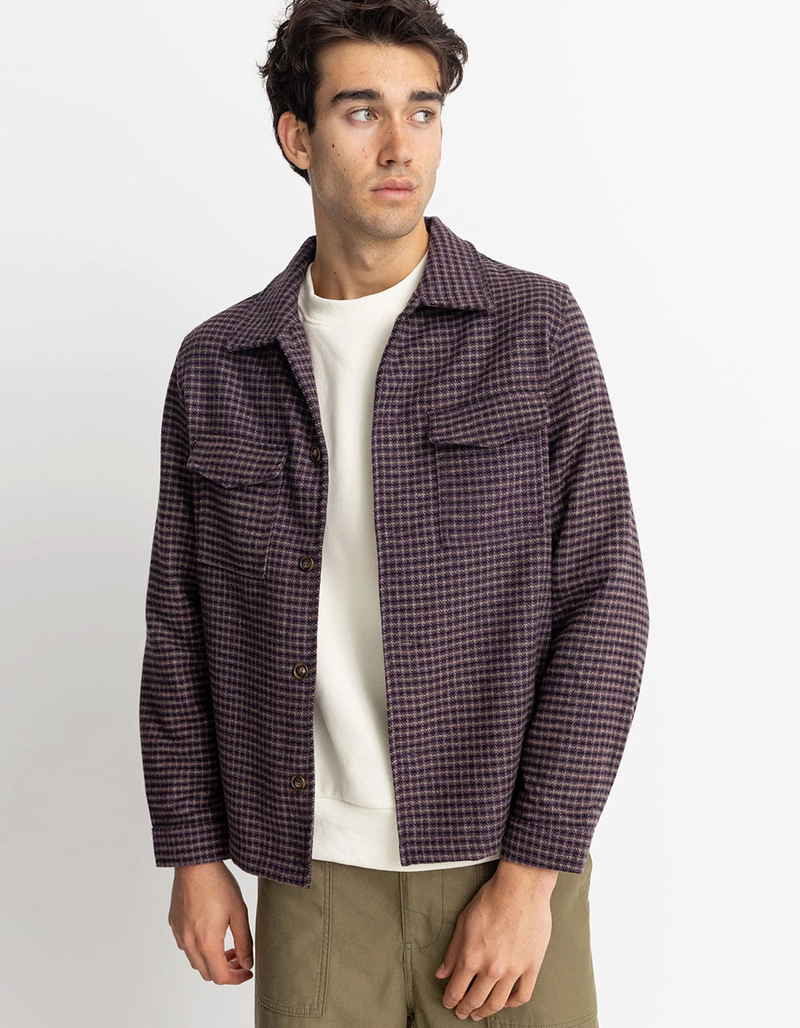 RHYTHM Check Mens Overshirt image number 2